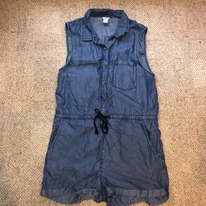 Sleeveless Denim Romper
